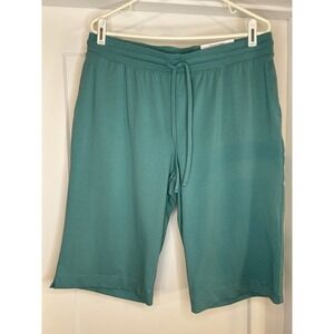 NEW Style Co Womens Petite Straight Skimmer Shorts Teal Comfort Petite Large